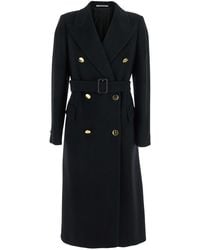 Tagliatore - 'Jole' Double-Breasted Coat With Golden Buttons - Lyst