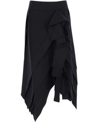 Bottega Veneta - Midi Skirt With All-Over Ruffles - Lyst