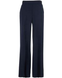 P.A.R.O.S.H. - Pants With Elastic Waist And Wide Leg - Lyst