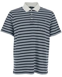 A.P.C. - Polo Shirt With Horizontal Striped Motif - Lyst