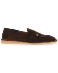 Dolce & Gabbana - 'Florio' Loafers With Dg Logo Detail On The Side - Lyst