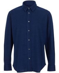 Tom Ford - Shirt With Classic Collar And Denim Effect - Lyst