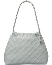 Tory Burch - 'Fleming' Diamond Quilted Shoulder Bag With Chain-Link Handles - Lyst