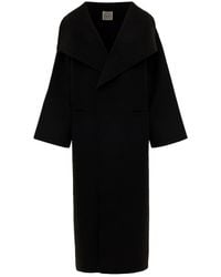 TOTEME - Oversize Coat With Shawl Lapels In Wool And Cashmere Woman - Lyst
