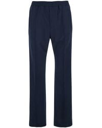 Gucci - Trousers With Elasticated Waist And Web Detail On The Back - Lyst