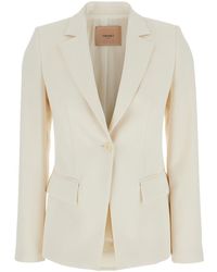 Twinset - Giacca Monopetto Con Revers Classici - Lyst