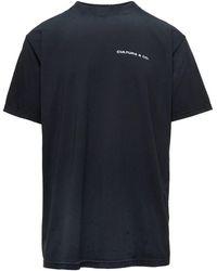 Cultura - Crewneck T-Shirt With & Co Print - Lyst