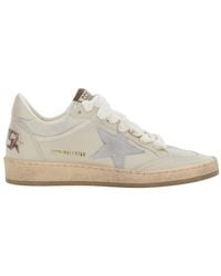 Golden Goose - 'Ballstar' Low Top Sneakers With Star Patch On The - Lyst