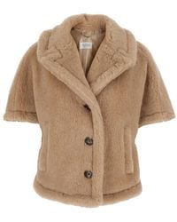 Max Mara - Cloak Corvino Faux Fur Alpaca Coat - Lyst