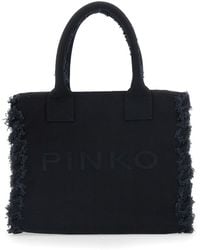 Pinko - Tote Bag Beach Shopper Canvas - Lyst