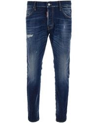 DSquared² - Jeans 'Skater' Aderenti Con Patch Logo - Lyst