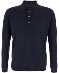 Low Brand - Sweater With Polo Shirt Style Collar And Long Sleeves I - Lyst
