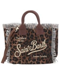 MC2 Saint Barth - 'Vanity' Mini Handbag With All-Over Leopard Moti - Lyst