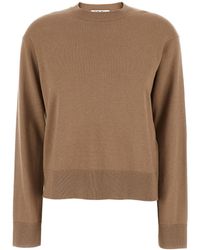 Max Mara - 'Eco' Crewneck Sweater With Contrasting Logo Patch On - Lyst