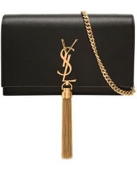 Saint Laurent - 'Kate' Clutch With Cassandre And Tassel Detail In - Lyst