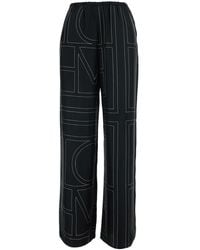 TOTEME - Pants With Elasticated Waist And Two Side Pockets - Lyst