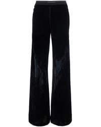 Semicouture - Pants With Elasticated Waist With Logo Lettering And - Lyst