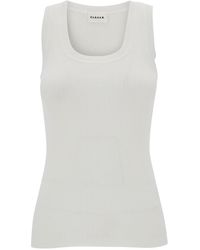 P.A.R.O.S.H. - Ribbed Tank Top With U Neckline - Lyst