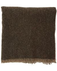 Brunello Cucinelli - Scarf With Square Design And Fringed Edges In - Lyst