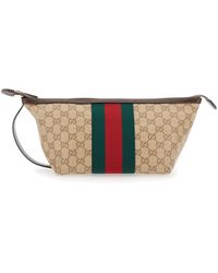 Gucci - Clutch With Wrist Strap And Web Stripe - Lyst