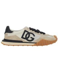 Dolce & Gabbana - 'Dg Athletic' Low Top Sneakers With Logo Patch On The Tongue And Maxi Logo On The Side - Lyst