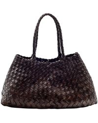 Dragon Diffusion - 'Santa Croce' Shoulder Bag With Logo Charm Deta - Lyst