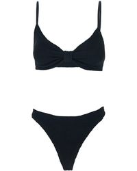 Hunza G - Bikini Alicia With Fixed Thin Straps And Front Knot - Lyst