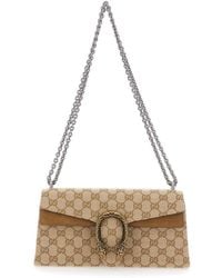 Gucci - 'Dionysius' Shoulder Bag With Metal Plate On The Front And - Lyst