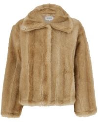 Apparis - Elis Shaved Mink Coat With Shawl Collar And Long Sleeves - Lyst