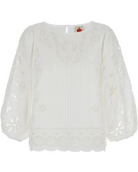 FARM Rio - Blouse With Puffed Sleeves - Lyst
