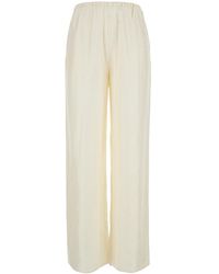 TOTEME - Pants With Elasticated Waist And Two Side Pockets - Lyst