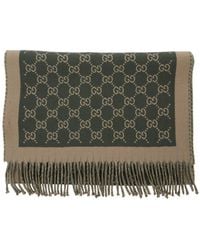 Gucci - Sciarpa Con Orlo Sfrangiato E Motivo Gg All-Over - Lyst