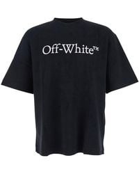 Off-White c/o Virgil Abloh - Oversized T-Shirt With Contrasting Logo Lettering Print - Lyst