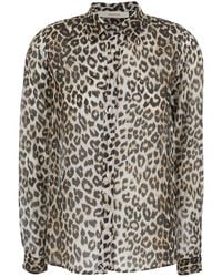Jucca - Shirt With All-Over Leopard Print - Lyst