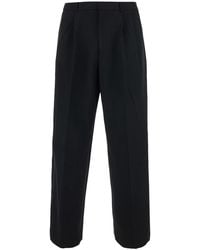 DUNST - Double Pleated Wide Slacks With High Waist, Tech Fabric - Lyst