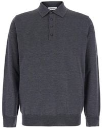 Kangra - Polo 4 Buttons F.14Gg With Collar And Long Sleeves - Lyst