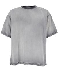 DIESEL - Crew-Neck T-Shirt With Faded Effect - Lyst
