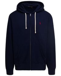 Polo Ralph Lauren - Zip-Up Hoodie Cotton Blend - Lyst