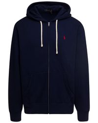 Polo Ralph Lauren - Felpa Con Zip E Cappuccio - Lyst
