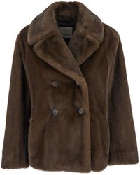 Max Mara - 'Laura' Double-Breasted Jacket With Wide Notched Reve - Lyst