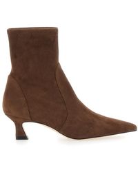 Stuart Weitzman - 'Vinnie' Pointed Ankle Boots With Medium Heel In - Lyst