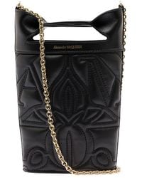 Alexander McQueen - 'The Bow' Bucket Bag With Quilted Detailing In - Lyst