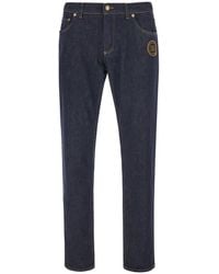 Dolce & Gabbana - Dolce & Gabbana Slim Jeans With Embroidered Logo On The Front - Lyst