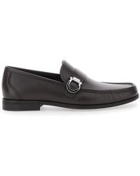 Ferragamo - Loafers With Gancini Detail On Side - Lyst