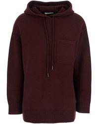 Max Mara - 'Liana' Sweater With Drawstring Hood And Dropped Sho - Lyst