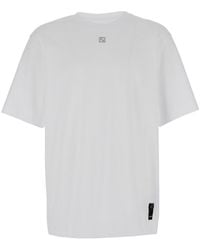 Fendi - Crewneck T-Shirt With Ff Plaque On The Front - Lyst