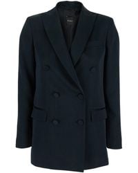 Plain - Double-Breasted Jacket With Peak Revers - Lyst