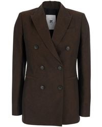 PT Torino - 'Romy' Double-Breasted Jacket With Peak Revers - Lyst