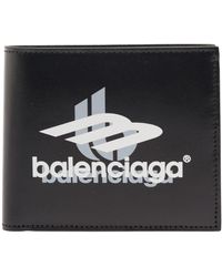 Balenciaga - Bifold Wallet With Layered Sports Motif Print - Lyst