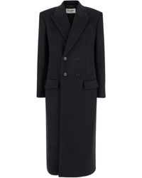 Saint Laurent - Long Coat - Lyst